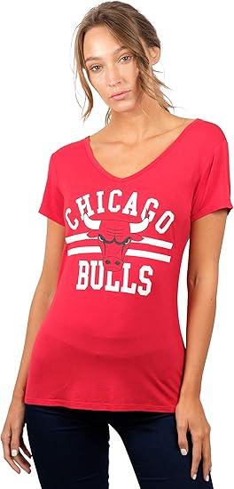 Ultra Game NBA Women's Chicago Bulls Relaxed Short Sleeve T-Shirt | Chicago Bulls - UltraGameShop