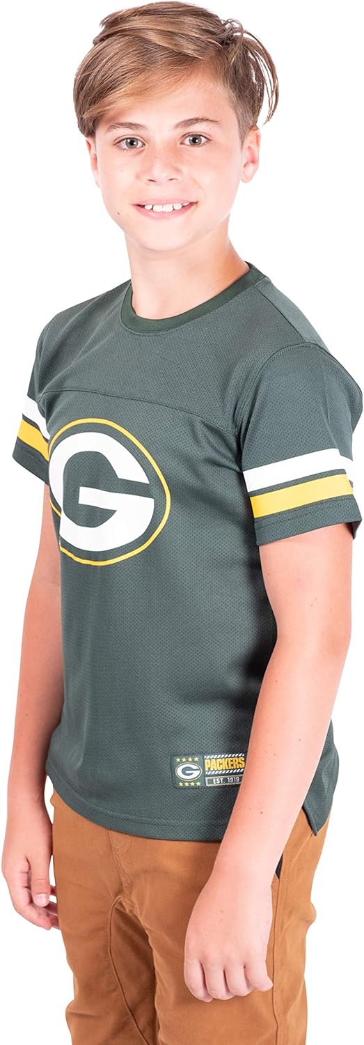 Ultra Game NFL Green Bay Packers Youth Soft Mesh Vintage Jersey T-Shirt|Green Bay Packers - UltraGameShop