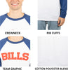 Ultra Game NFL Buffalo Bills Mens Super Soft Raglan Baseball Long Sleeve T-Shirt|Buffalo Bills