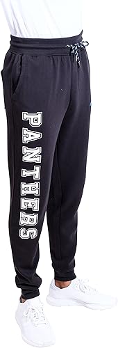 Ultra Game NFL Official Adults Active Super Soft Fleece Game Day Jogger Sweatpants - Unisex, Carolina Panthers|Carolina Panthers