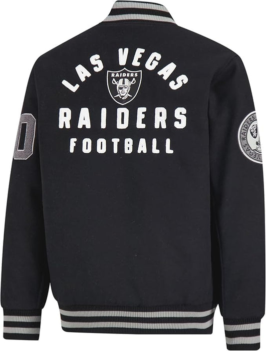 NFL Official Adults Classic Varsity Coaches Jacket Coat - Unisex|Las Vegas Raiders