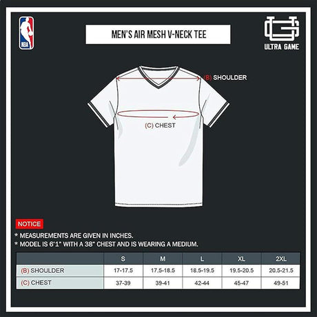 Ultra Game NBA San Antonio Spurs Men's Game Time Soft Mesh Short Sleeve V-Neck Tee Shirt|San Antonio Spurs - UltraGameShop
