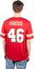 Ultra Game NFL San Francisco 49ers Mens Standard Jersey Crew Neck Mesh Stripe T-Shirt|San Francisco 49ers