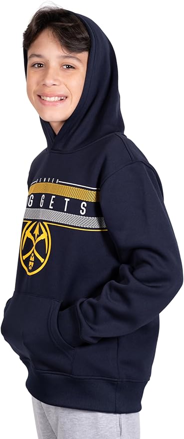 Ultra Game NBA Denver Nuggets Boys Super Soft Poly Midtwon Pullover Hoodie Sweatshirt|Denver Nuggets - UltraGameShop