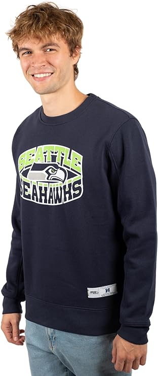 Ultra Game NFL Seattle Seahawks Mens Super Soft Ultimate Crew Neck Sweatshirt|Seattle Seahawks - UltraGameShop