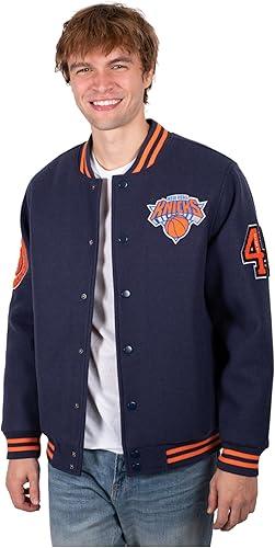 Ultra Game Men's New York Knicks Game Time Varsity Jacket|New York Knicks - UltraGameShop