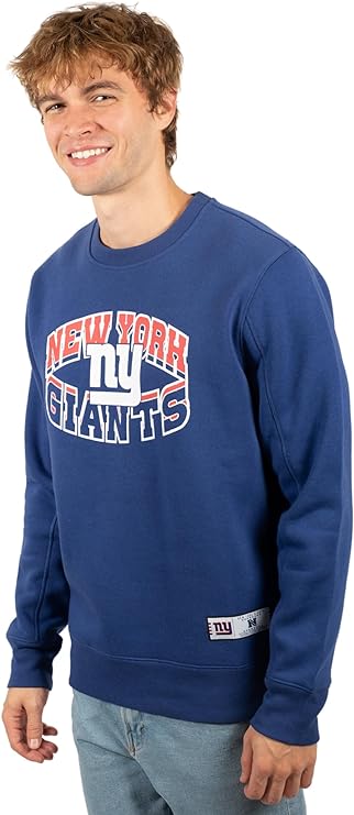 Ultra Game NFL New York Giants Men's Super Soft Ultimate Crew Neck Sweatshirt|New York Giants - UltraGameShop