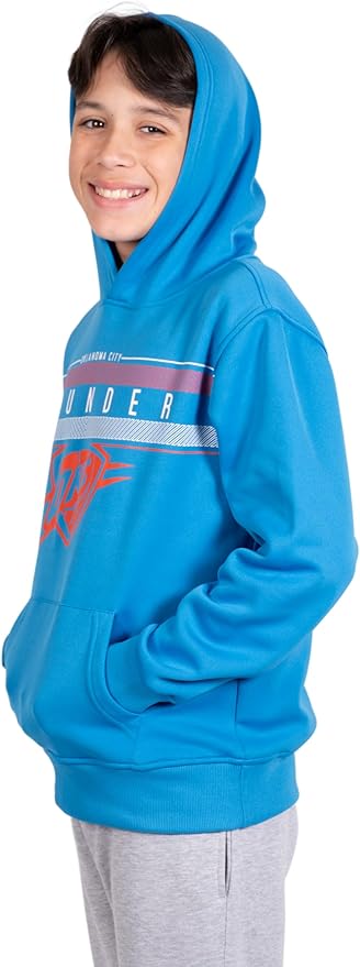 Ultra Game NBA Oklahoma City Thunder Boys Super Soft Poly Midtwon Pullover Hoodie Sweatshirt|Oklahoma City Thunder - UltraGameShop