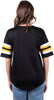 Ultra Game NFL Pittsburgh Steelers Womens Standard Lace Up Tee Shirt Penalty Box|Pittsburgh Steelers