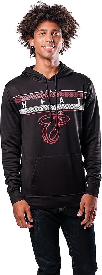 Ultra Game NBA Miami Heat Men's Fleece Hoodie Pullover Sweatshirt Poly Midtown |Miami Heat - UltraGameShop