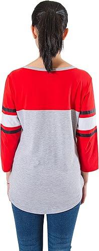 Ultra Game Portland Trail Blazers Women's Standard T Raglan Baseball 3/4 Long Sleeve Tee Shirt|Portland Trail Blazers - UltraGameShop