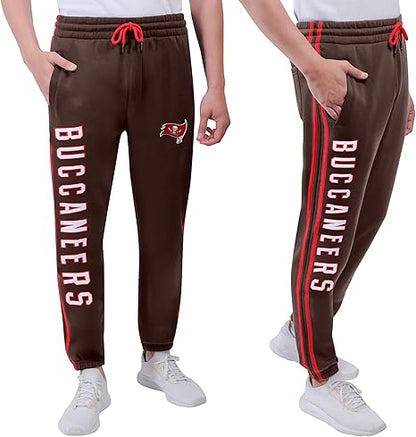 Ultra Game NFL Official Adults Super Soft Game Day Jogger Sweatpants - Unisex, Tampa Bay Buccaneers, Team Color|Tampa Bay Buccaneers
