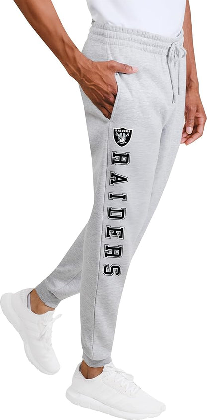 Ultra Game NFL Official Adults Super Soft Game Day Jogger Sweatpants - Unisex, Oakland Raiders, Team Color|Oakland Raiders