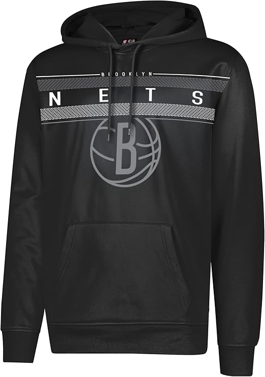 Ultra Game NBA Official Men‚Äôs Soft Fleece Hoodie Pullover Sweatshirt - Unisex, Brooklyn Nets, Team Color|Brooklyn Nets