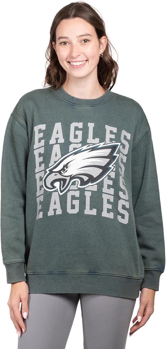 NFL Official Womens Super Soft Oversized Cozy Shirt|Philadelphia Eagles