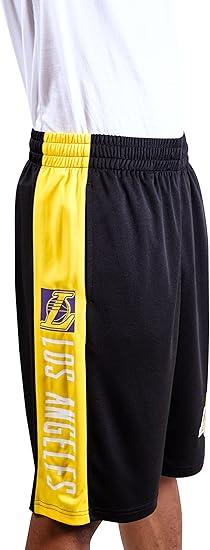 Ultra Game NBA Los Angeles Lakers Warriors Men's Active Soft Workout Basketball Training Shorts| Los Angeles Lakers - UltraGameShop