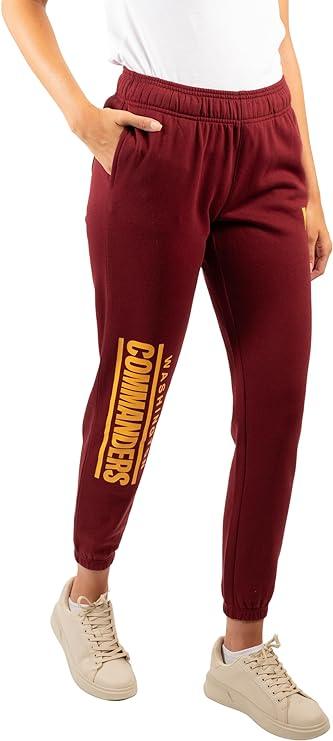 Ultra Game NFL Washington Commanders Womens Super Soft Fleece Jogger Sweatpants|Washington Commanders - UltraGameShop