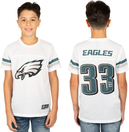 NFL Official Youth Super Soft Game Day Mesh Jersey Shirt|Philadelphia Eagles