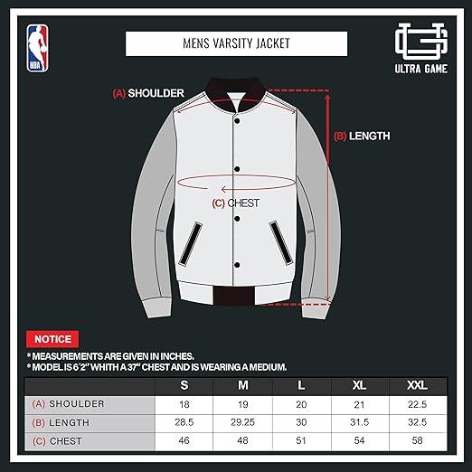 Ultra Game Men's Chicago Bulls Game Time Varsity Jacket|Chicago Bulls - UltraGameShop