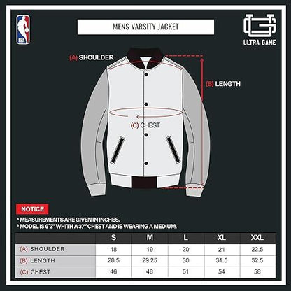 Ultra Game Men's Chicago Bulls Game Time Varsity Jacket|Chicago Bulls - UltraGameShop