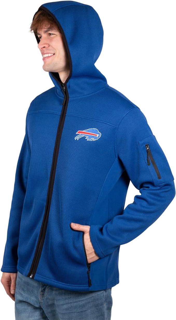 Ultra Game NFL Buffalo Bills Mens Standard Extra Soft Fleece Full Zip Hoodie Sweatshirt Jacket|Buffalo Bills - UltraGameShop