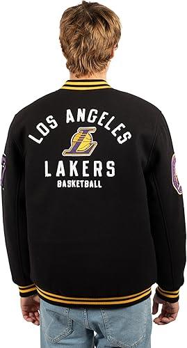 Ultra Game Los Angeles Lakers Men's Game Time Varsity Jacket|Los Angeles Lakers - UltraGameShop
