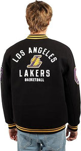 Ultra Game Los Angeles Lakers Men's Game Time Varsity Jacket|Los Angeles Lakers - UltraGameShop