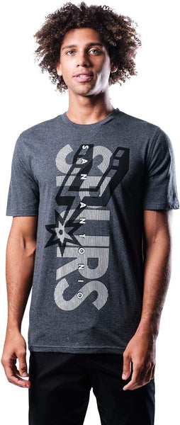 Ultra Game NBA San Antonio Spurs Men's Upright Logo Short Sleeve Tee Shirt| San Antonio Spurs - UltraGameShop