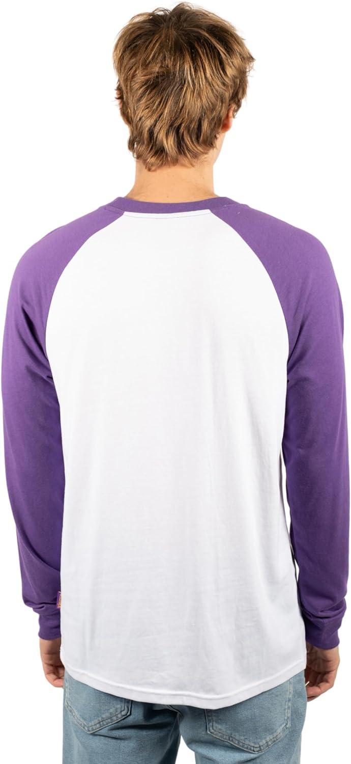 Ultra Game NFL Mens Super Soft Raglan Baseball Long Sleeve T-Shirt| Minnesota Vikings - UltraGameShop