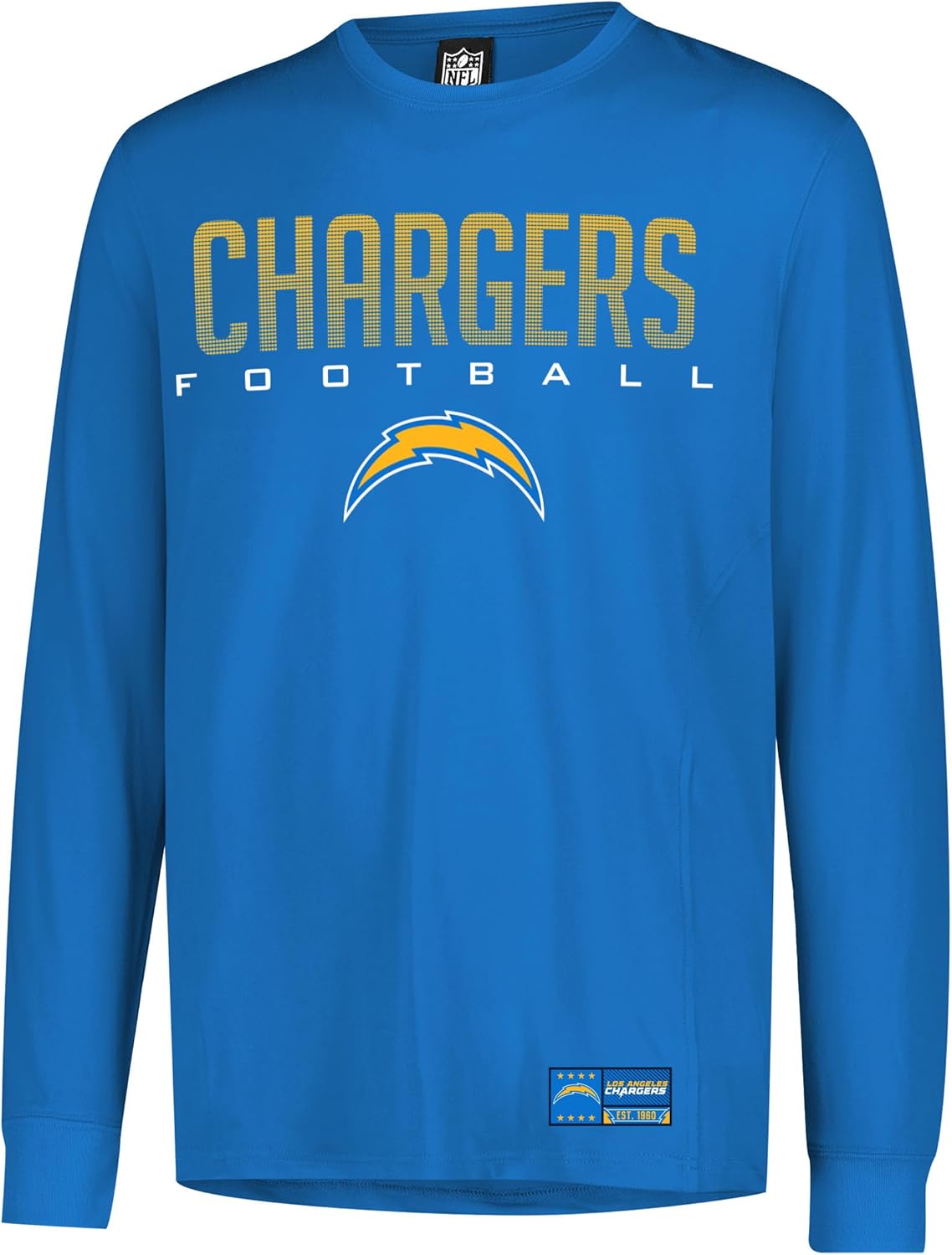 NFL Official Adults Super Soft Game Day Long Sleeve T-Shirt - Unisex|Los Angeles Chargers