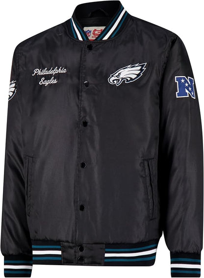 Ultra Game Adults NFL Official Supreme Satin Jacket|Philadelphia Eagles