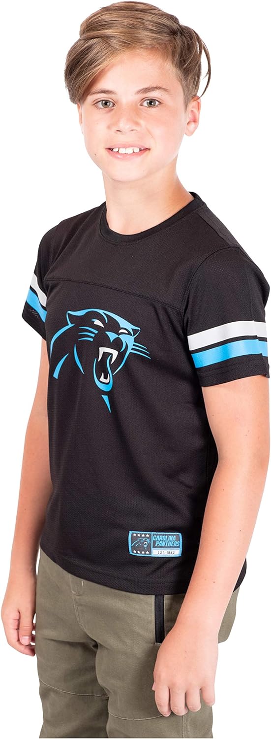 Ultra Game NFL Carolina Panthers Youth Soft Mesh Vintage Jersey T-Shirt|Carolina Panthers