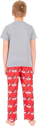 Ultra Game NBA Official Youth 2 Piece T-Shirt & Lounge Pants Pajama Set, Portland Trail Blazers, Boys Sizes|Portland Trail Blazers