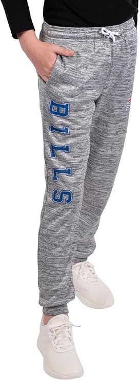 Ultra Game NFL Buffalo Bills Youth High Performance Moisture Wicking Fleece Jogger Sweatpants|Buffalo Bills - UltraGameShop