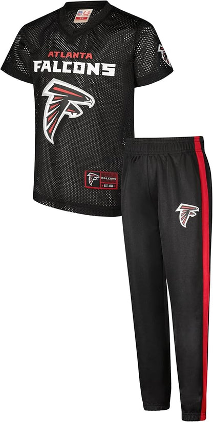 Ultra Game NFL Official Youth Uniform Set - Includes Super Soft Jersey, Pants, Iron on Numbers & Team Sticker Set, Atlanta Falcons, Team Color|Atlanta Falcons