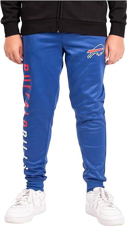 Ultra Game NFL Buffalo Bills Youth High Performance Moisture Wicking Fleece Jogger Sweatpants|Buffalo Bills - UltraGameShop