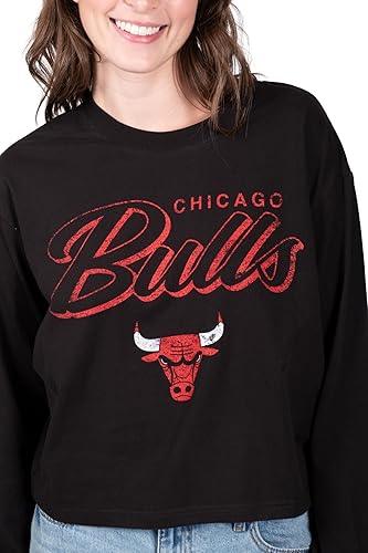 Ultra Game NBA Chicago Bulls Women's Super-Soft Crop Top Shirt|Chicago Bulls - UltraGameShop