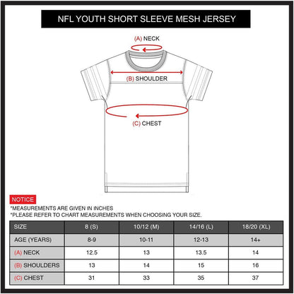 Ultra Game NFL Atlanta Falcons Youth Soft Mesh Vintage Jersey T-Shirt|Atlanta Falcons - UltraGameShop