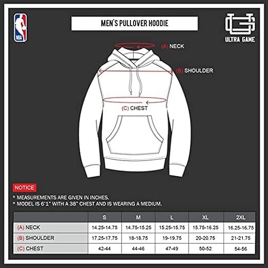 Ultra Game Men's NBA Chicago Bulls Focused Pullover Fleece Hoodie Sweatshirt|Chicago Bulls - UltraGameShop