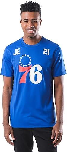 Ultra Game NBA Philadelphia 76ers - Joel Embiid Men's Players Quick Dry Active T-Shirt|Philadelphia 76ers - Joel Embiid - UltraGameShop