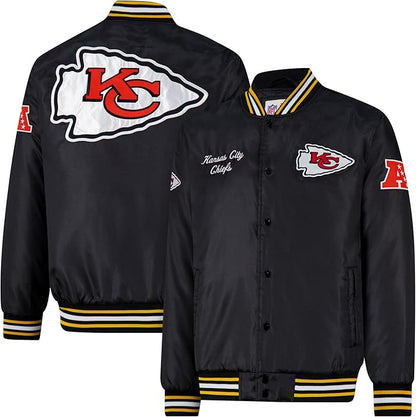 Ultra Game Adults NFL Official Supreme Satin Jacket|Kansas City Chiefs