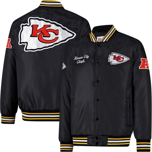 Ultra Game Adults NFL Official Supreme Satin Jacket|Kansas City Chiefs