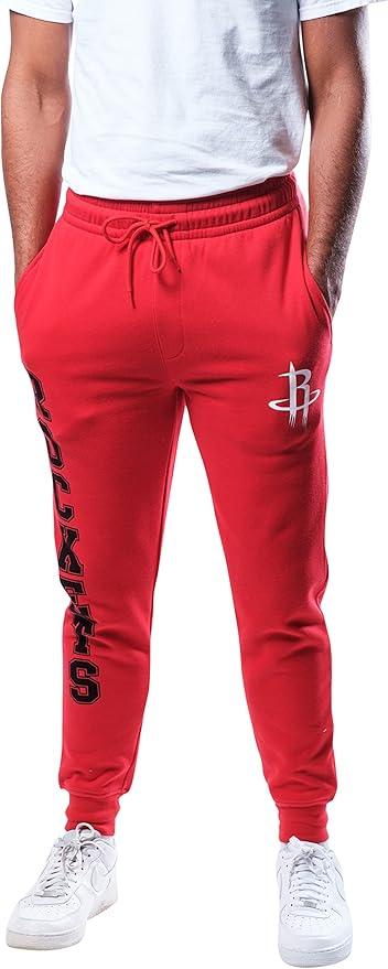 Ultra Game NBA Houston Rockets Men's Super Soft Game Day Jogger Sweatpants|Houston Rockets - UltraGameShop