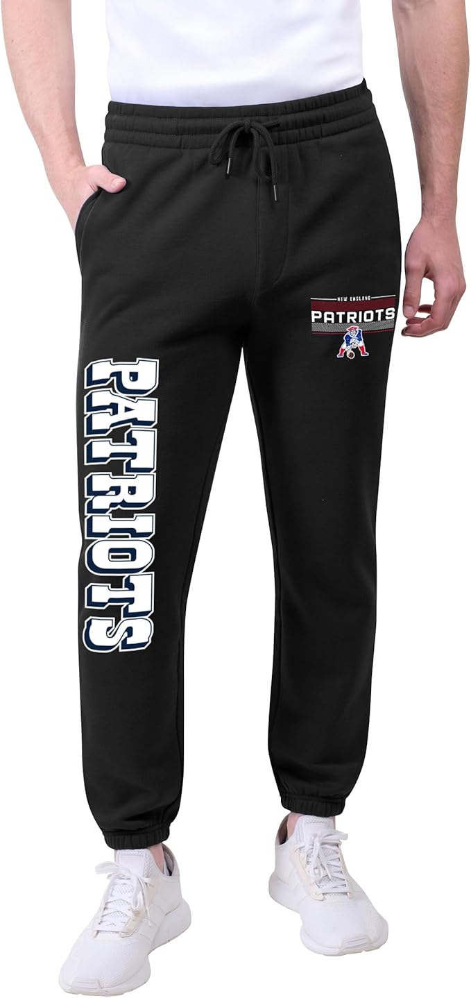Ultra Game Men's NFL Official Super Soft Game Day Jogger Sweatpants|New England Patriots