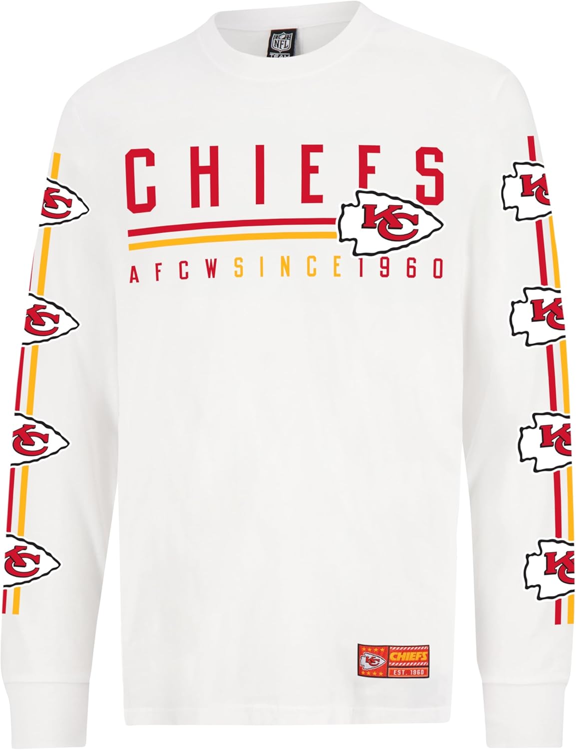 NFL Official Adults Super Soft Supreme Long Sleeve T-Shirt|Kansas City Chiefs