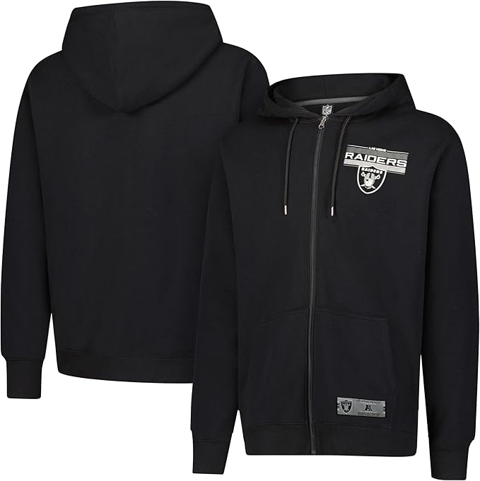 NFL Official Adults Super Soft Supreme Full Zip Hoodie Sweatshirt Jacket -  Warm Polyester Blend - Unisex|Las Vegas Raiders