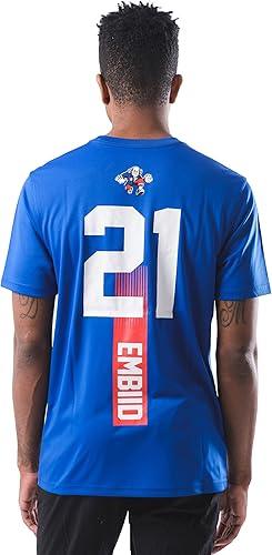 Ultra Game NBA Philadelphia 76ers - Joel Embiid Men's Players Quick Dry Active T-Shirt|Philadelphia 76ers - Joel Embiid - UltraGameShop