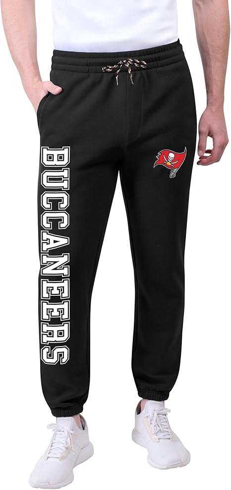 Ultra Game NFL Official Adults Super Soft Game Day Jogger Sweatpants - Unisex, Tampa Bay Buccaneers, Team Color|Tampa Bay Buccaneers