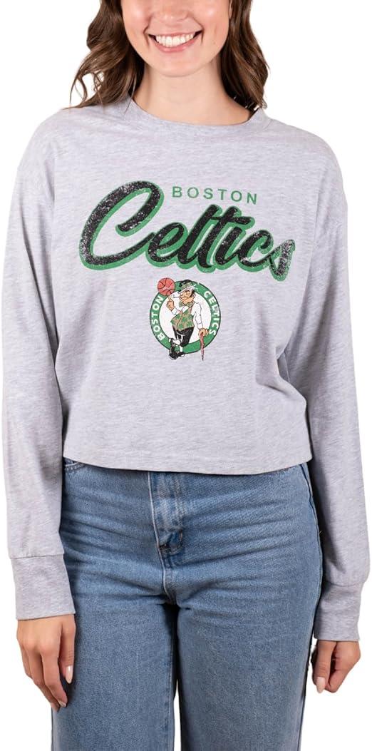 Ultra Game NBA Boston Celtics Women's Super-Soft Crop Top Shirt|Boston Celtics - UltraGameShop