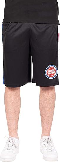 Ultra Game NBA Detroit Pistons Men's Active Soft Workout Basketball Training Shorts|Detroit Pistons - UltraGameShop